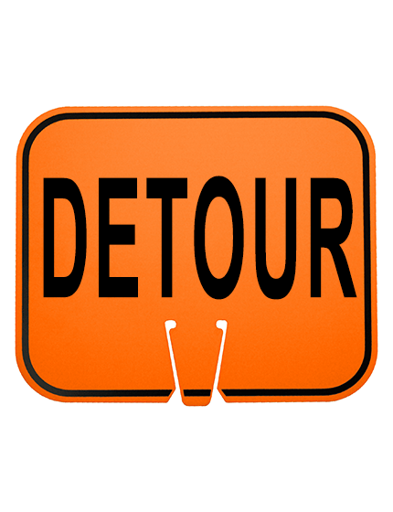 12 3/4\" X 10 1/2\", Non-Reflective Clip On Sign, Detour