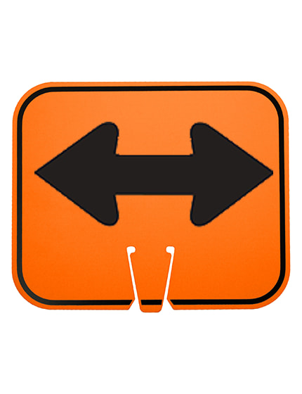 12 3/4\" X 10 1/2\", Non-Reflective Clip On Sign, Left \u0026 Right Directional Arrow
