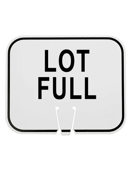 White, 12 3/4\" X 10 1/2\", Non-Reflective Clip On Sign, Lot Full