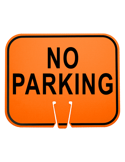 12 3/4\" X 10 1/2\", Non-Reflective Clip On Sign, No Parking (Text)