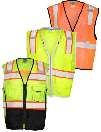 New Sealed FD Fire Police Orange Reflective Safety Traffic Vest 