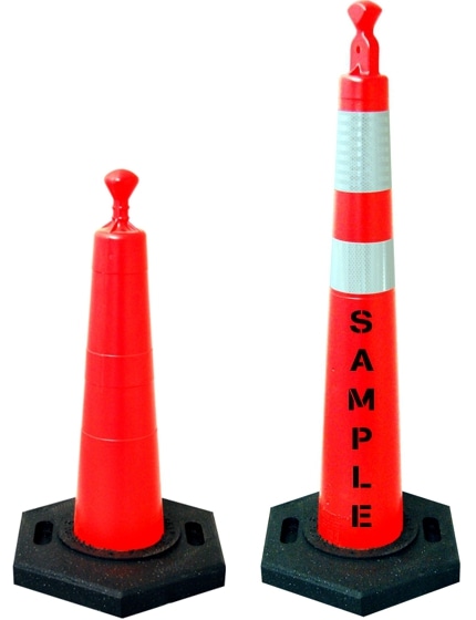 6pcs 18" Traffic Cones Parking Construction Emergency Road Safety Cone Red PVC 