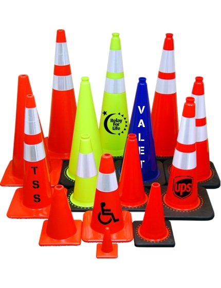 36 All Orange Traffic Cones - 10 lbs (Case of 4