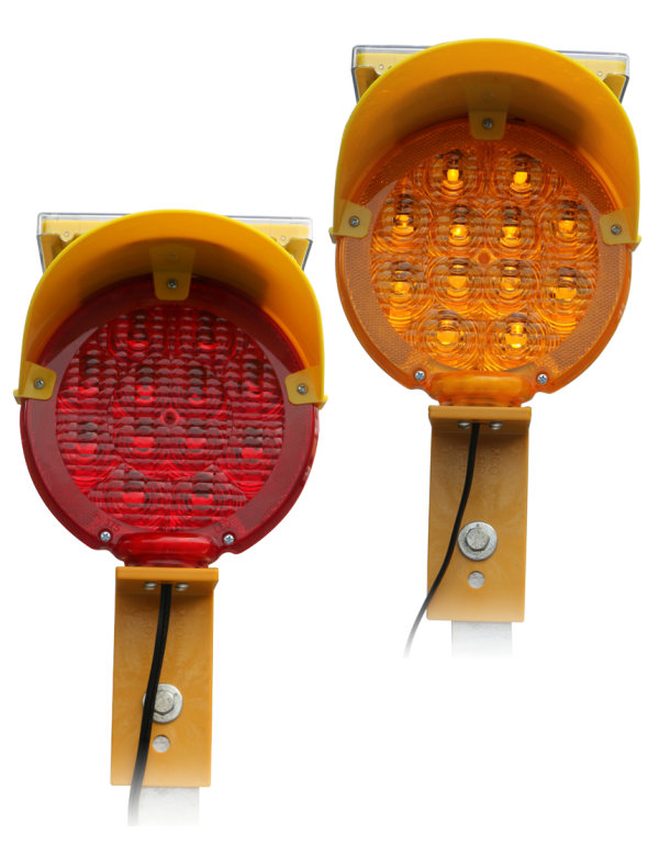 Night Flasher Barricade Signal Safety Construction Barrier Light with Battery 