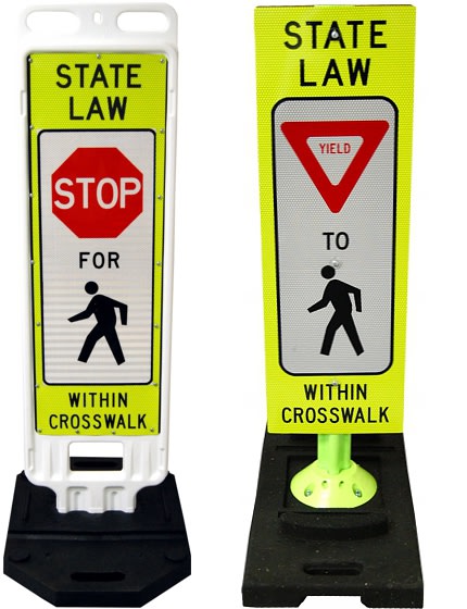 Crosswalk Sign Barricades With Base Traffic Safety Store