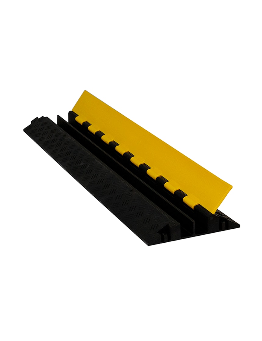 Safety-Striped Speed Bump - Recycled Rubber 6 Foot Speed Bump - Speed Bumps  & Humps by TreeTop Products