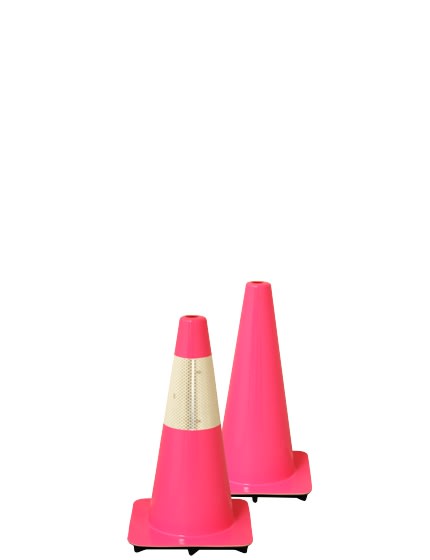 18 Inch Breast Cancer Walk Pink Sport Cones - Traffic Cones For Less
