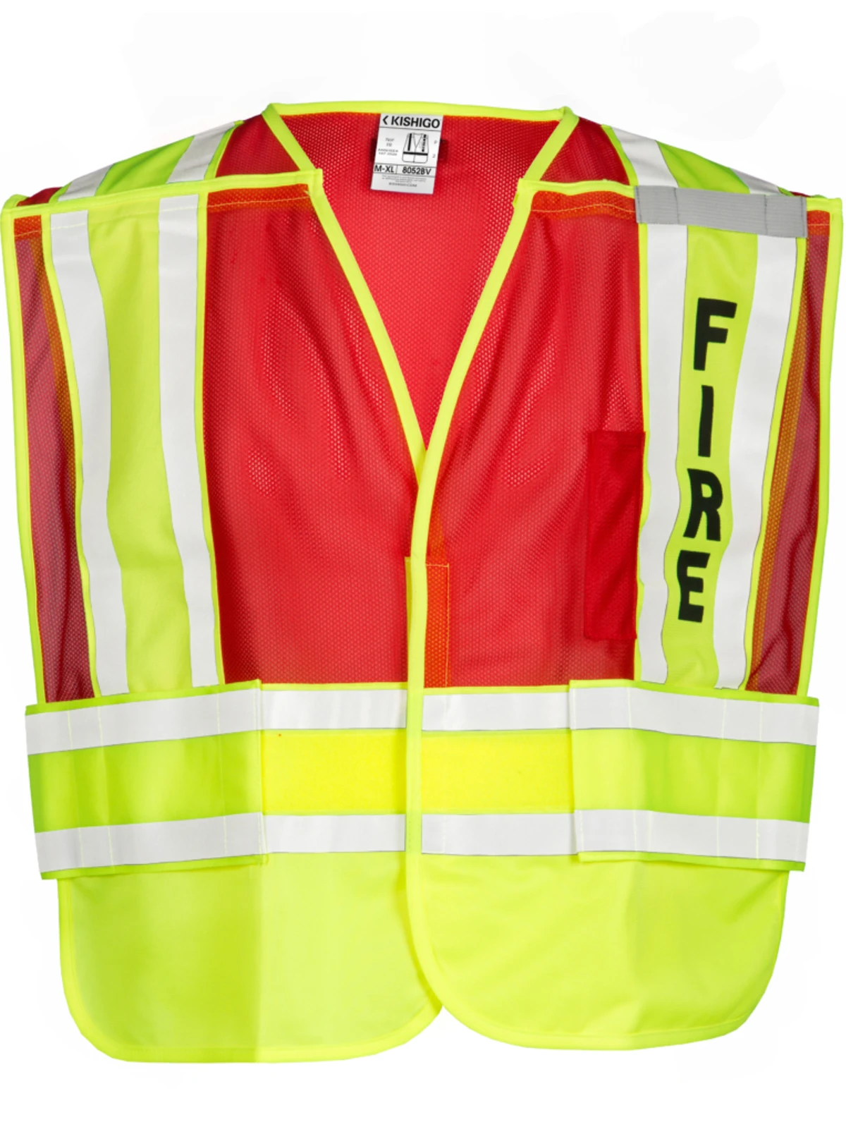 5-Point \"Breakaway\" Class 2 Vest lettered w/FIRE, M-XL