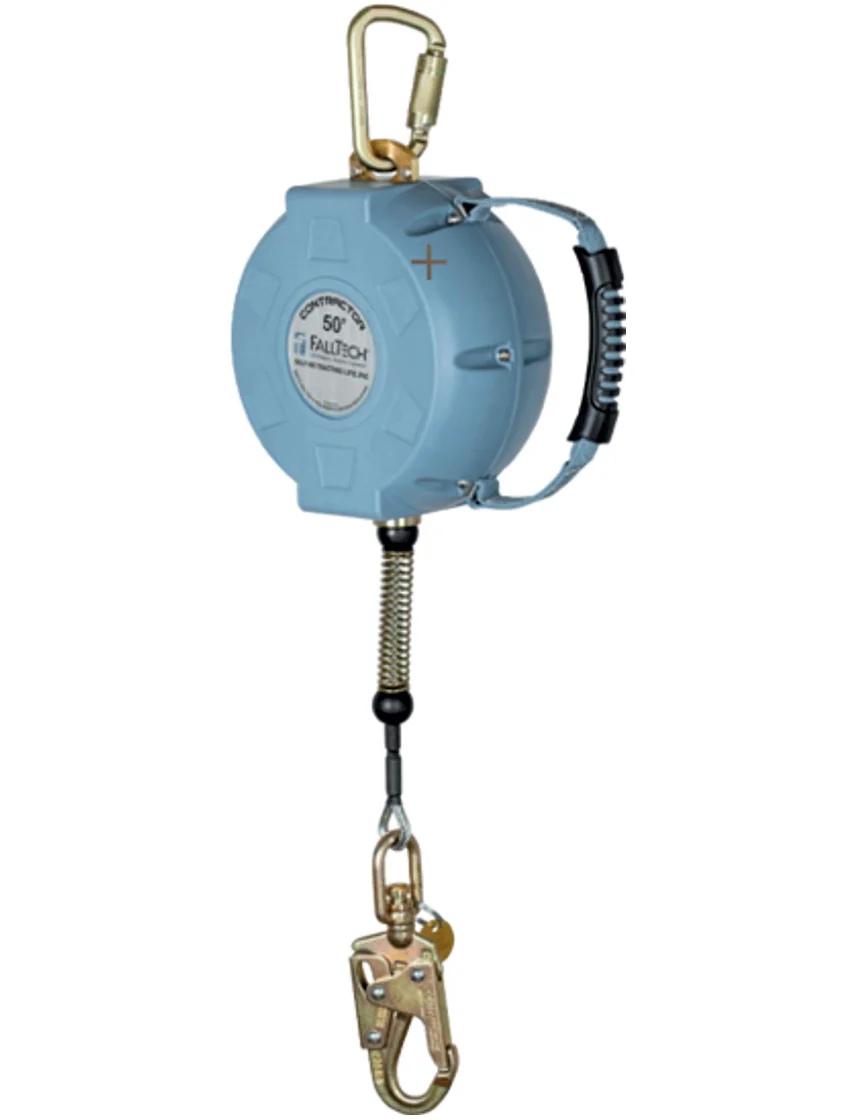 Falltech Contractor C Class 1 Srl w/ 50\u0027 Galvanized Cable \u0026 Anchorage Carabiner