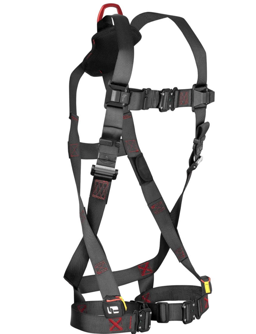 Falltech Ft-Iron 1D Standard Non-Belted Full Body Harness, Quick Connect Buckle Leg Adjustments, L-Xl (Large - Xl)