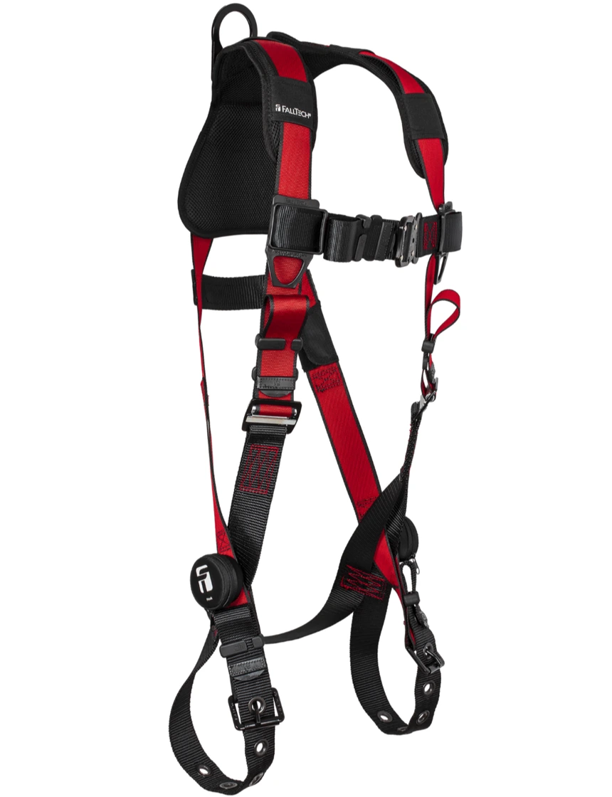 Falltech Tradesman Pro 1D Standard Non-Belted Full Body Harness, Tongue Buckle Leg Adjustments, S-M (Small - Medium)