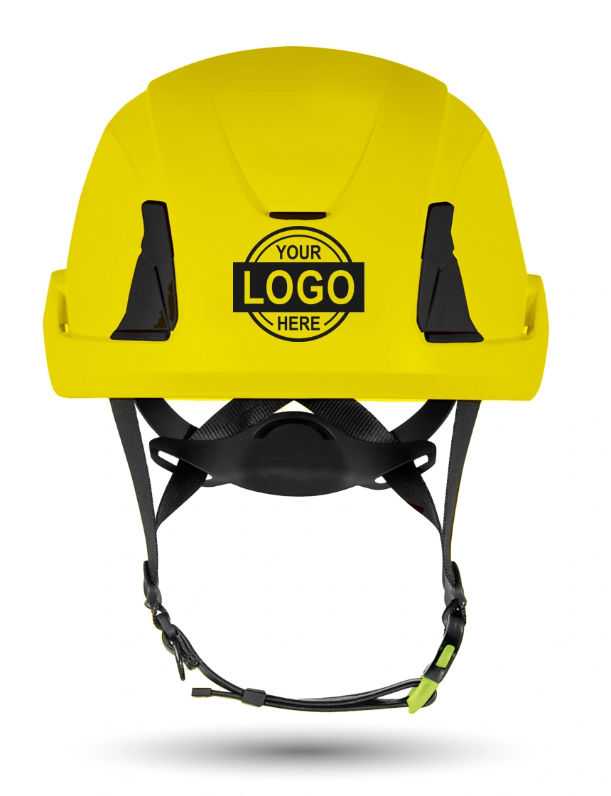 Yellow Kask Primero Safety Helmet w/ Single Color Graphic | ANSI Z89.1 Type 1, Class E, HT-LT