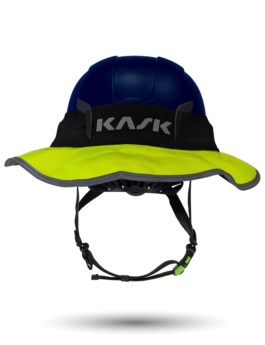 Blue Kask Zenith X2 ANSI Safety Helmet with 360-degree Sun Shield (Yellow Fluorescent)