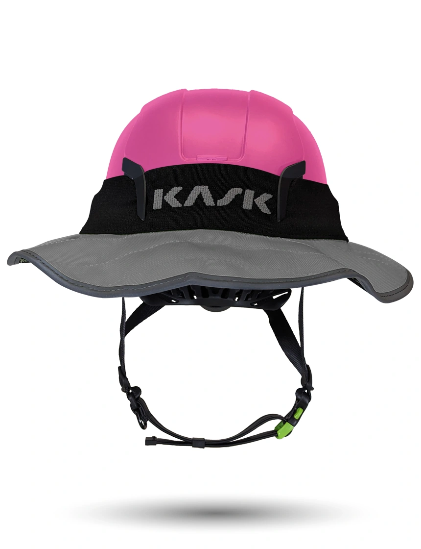 Pink KASK Zenith X2 ANSI Safety Helmet with 360-degree Sun Shield (Anthracite Gray)