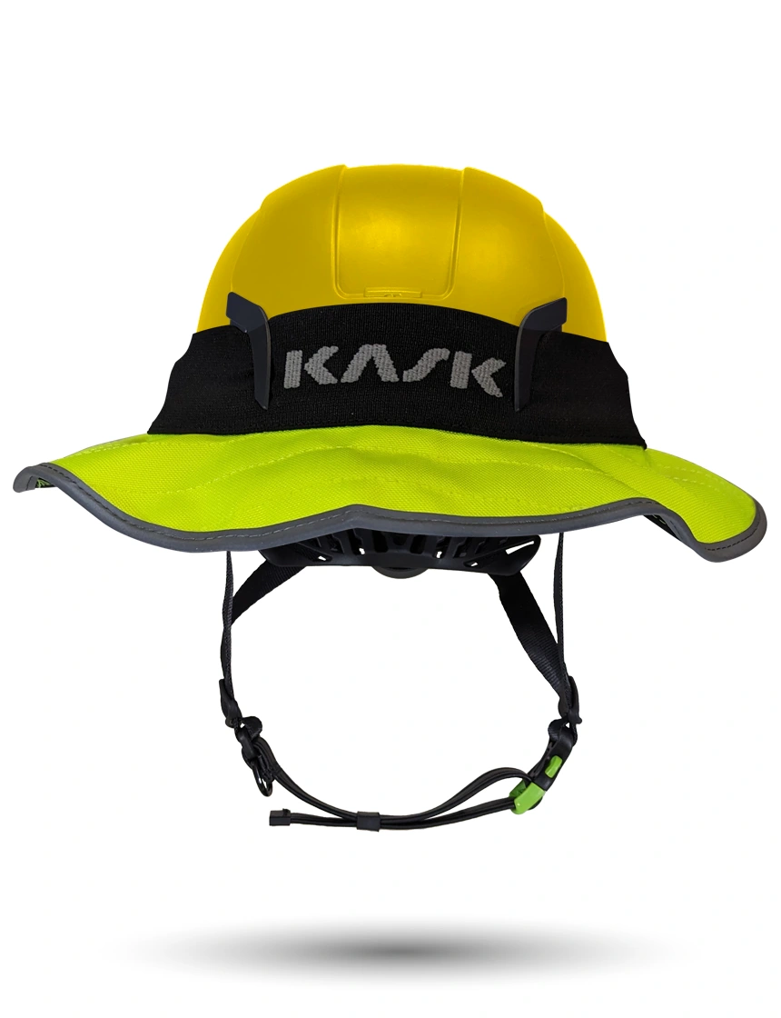 Yellow Kask Zenith X2 ANSI Safety Helmet with 360-degree Sun Shield (Yellow Fluorescent)