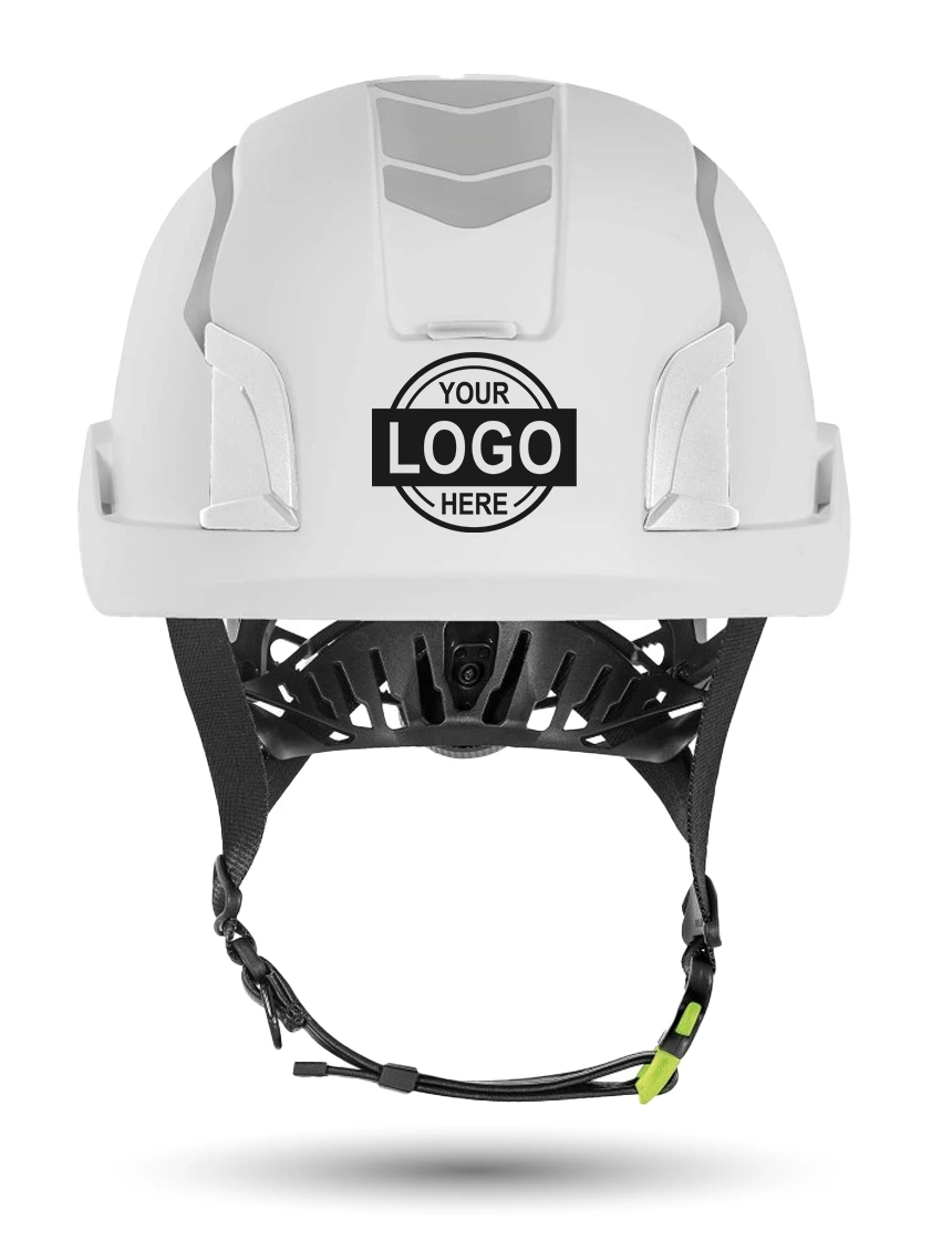 White with Reflectors Kask Zenith X2 Hi-Viz Safety Helmet w/ Single Color Graphic | ANSI Z89.1 Type I/Type II, Class E, HT-LT