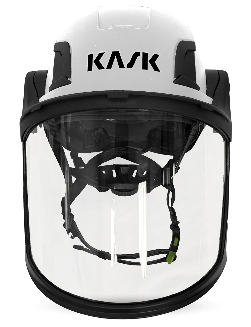 White Kask Zenith X2 ANSI Class E Safety Helmet w/ Full Face Visor Kit (Clear)