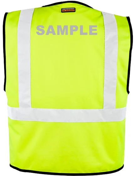 Lime Knit Vest, Class 2, Size 2XL-4XL with Reflective Custom Lettering