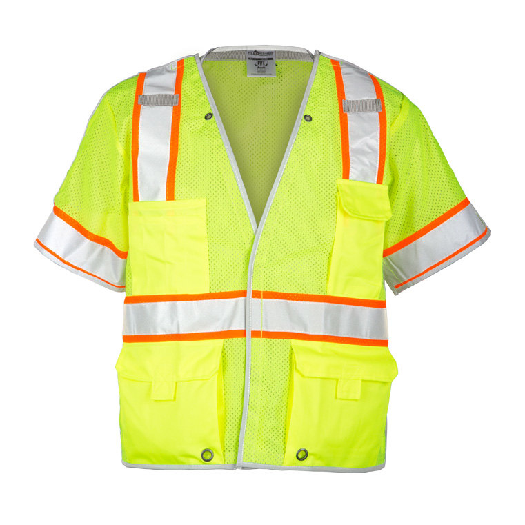 Premium BRILLIANT, Ultra-Cool XL Lime Mesh, Class 3 Break-Away Vest