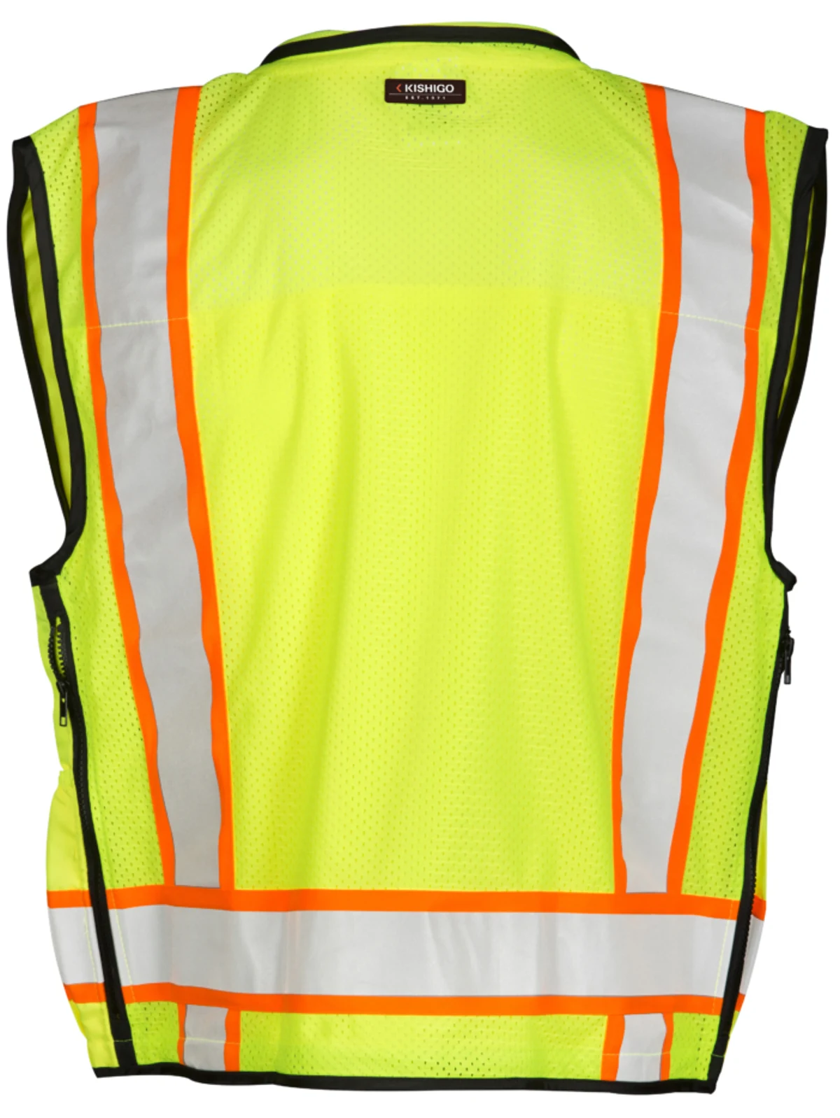 Lime, Professional Surveyors Vest, Class 2, Xl w/ Single Color Graphic