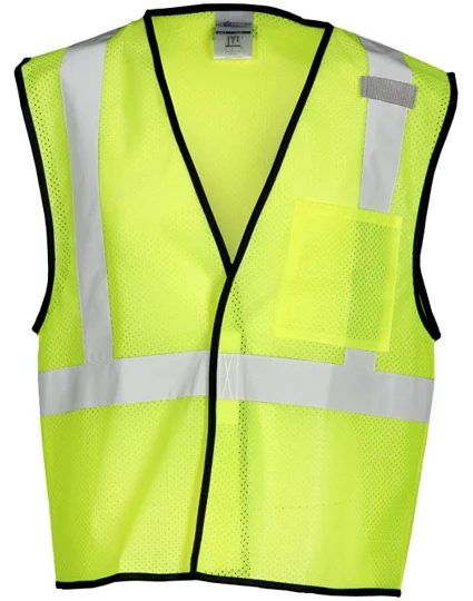Lime Single Pocket Hook \u0026 Loop Mesh Vest