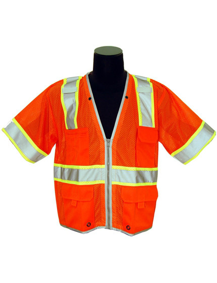 ORANGE Brilliant Series Heavy Duty Class 3 Mesh Vest