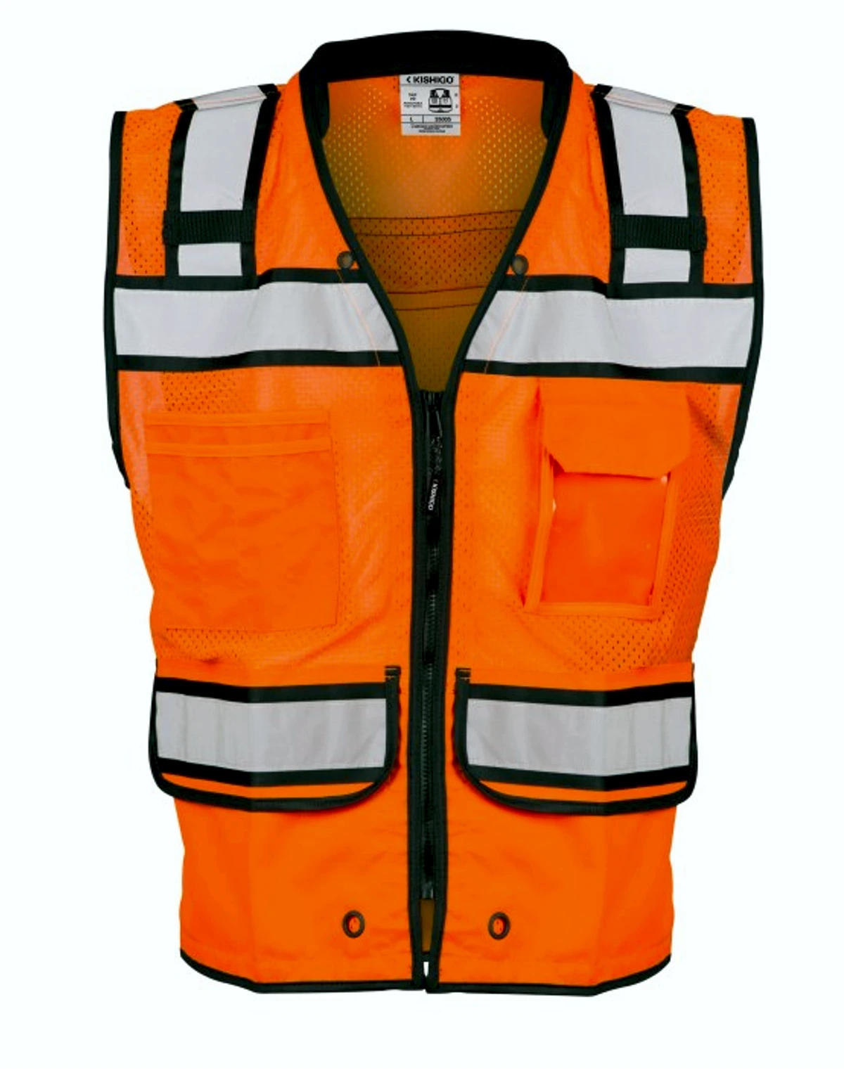 Kishigo Orange High Performance Class 2 Surveyors Vest, Small with Single Color Graphic