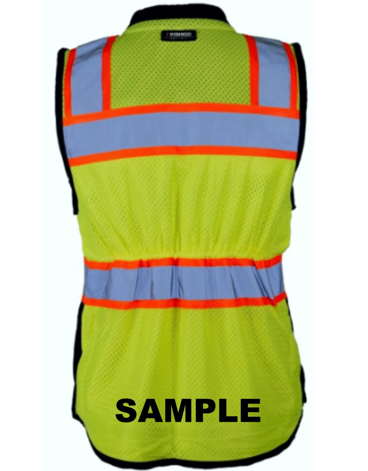 Kishigo Women\u0027s Heavy Duty Surveyors Vest, 2XL, with Black Custom Lettering