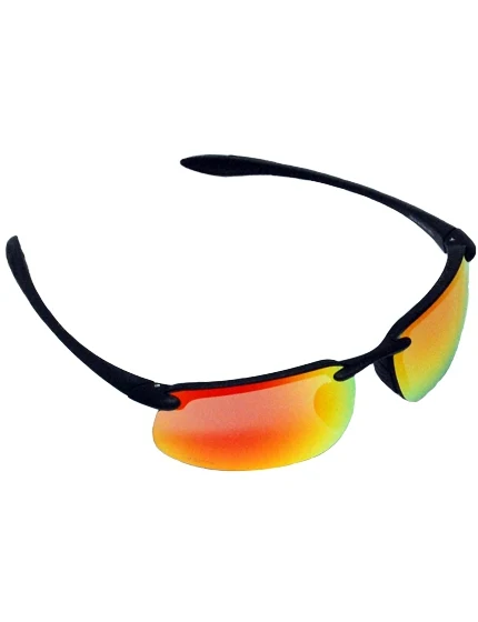Z87+ Safety Sunglasses (Rectangular Lens, Matte-Black Frame, HD Red Mirror Anti-Fog Lens)