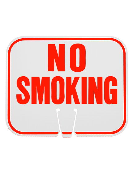12 3/4\" x 10 1/2\", Non-Reflective Clip On Sign, NO SMOKING