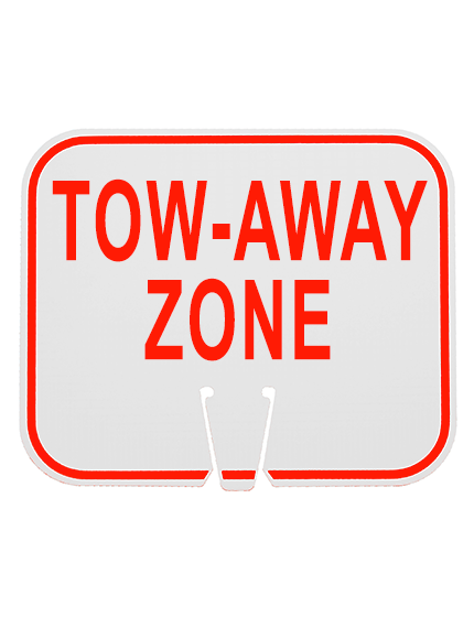 12 3/4\" x 10 1/2\", Non-Reflective Clip On Sign, TOW-AWAY ZONE