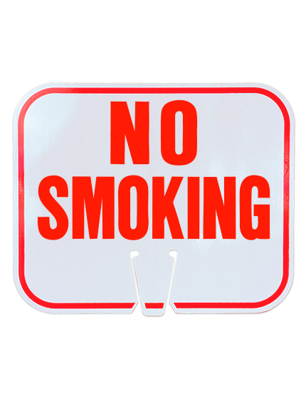 12 3/4\" x 10 1/2\", Reflective Clip On Sign, NO SMOKING