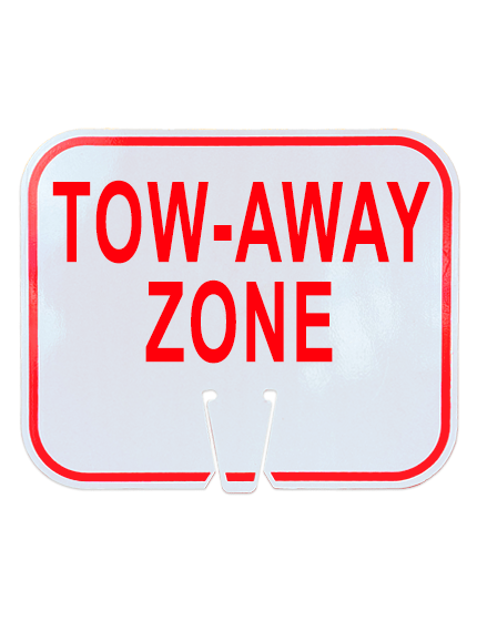 12 3/4\" x 10 1/2\", Reflective Clip On Sign, TOW-AWAY ZONE