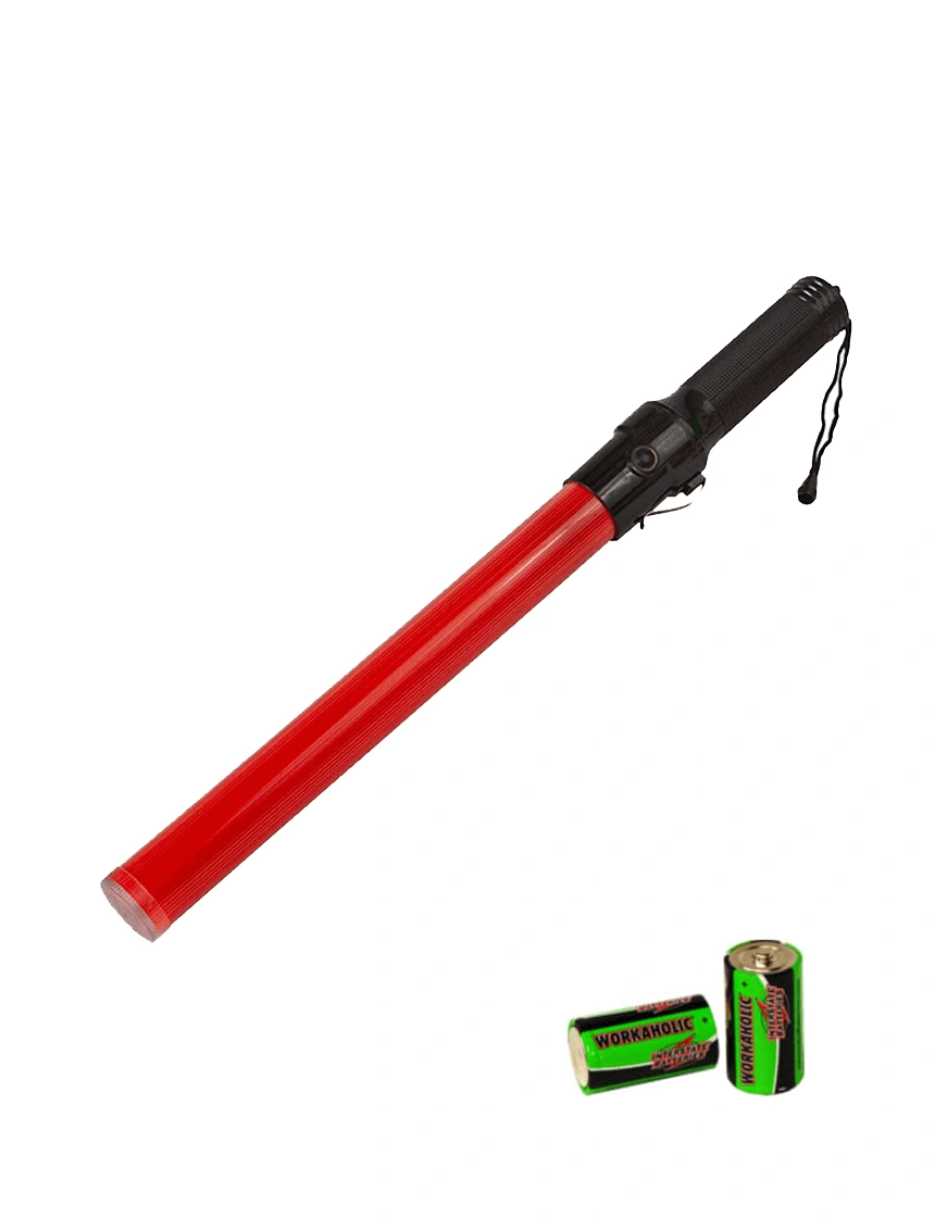 13\" Ultra-Bright LED Traffic Wand with two D-Cell Batteries