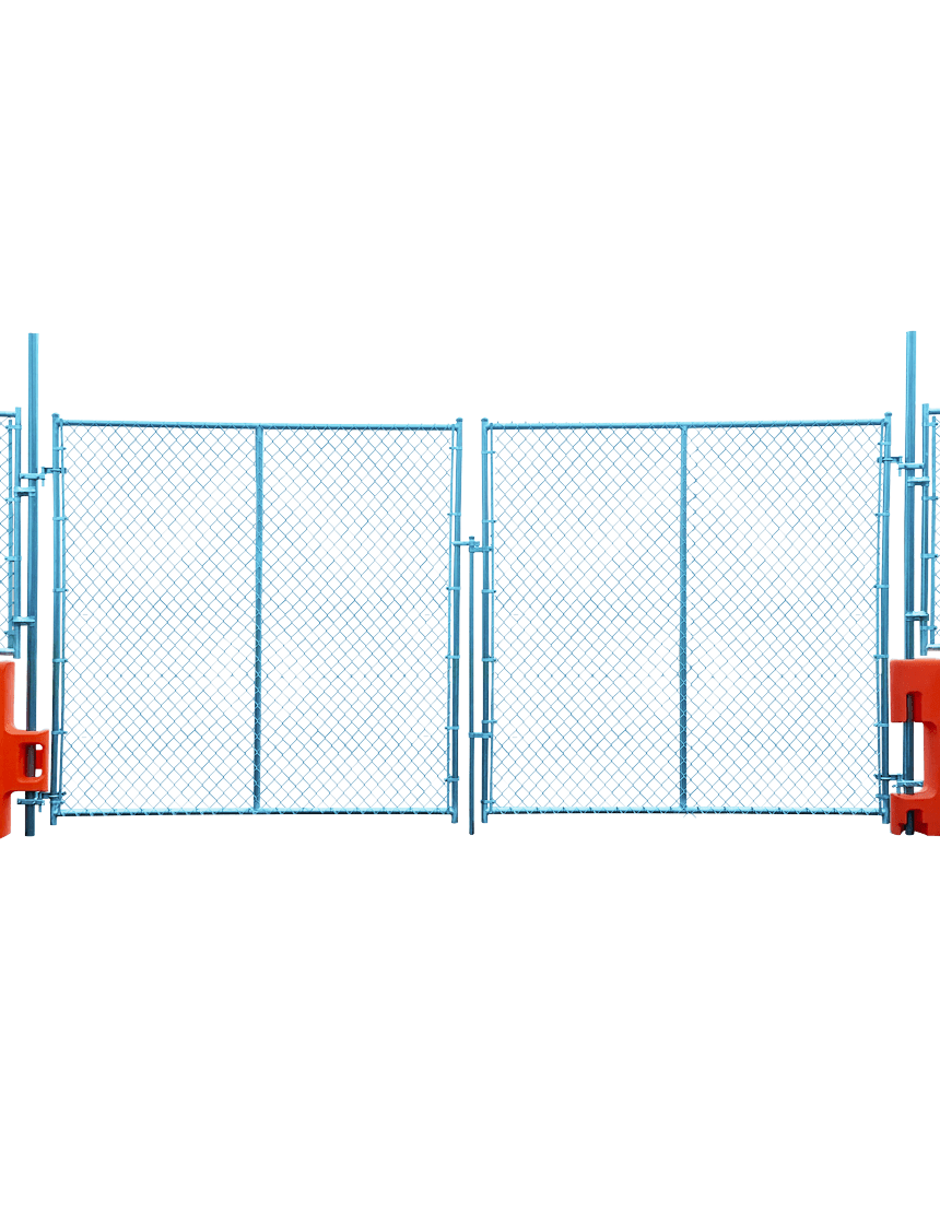 8\u0027 Tall x 16\u0027 Wide Hinged \"Drive-In Gate\" for Fence Systems Mounted to Water Filled Barricades