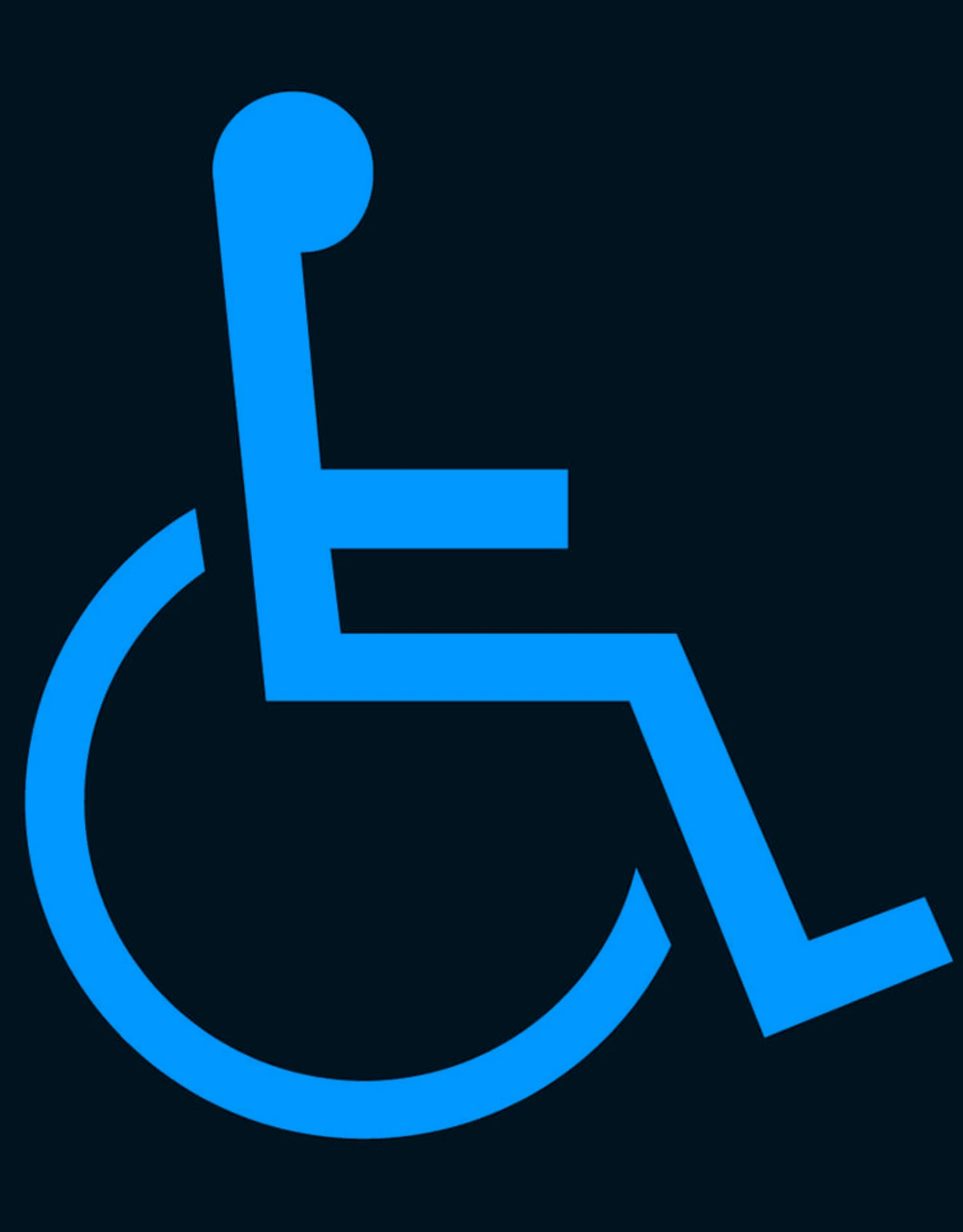 24\" x 28\" PPG Reflective Blue Thermoplastic Handicapped Symbol 