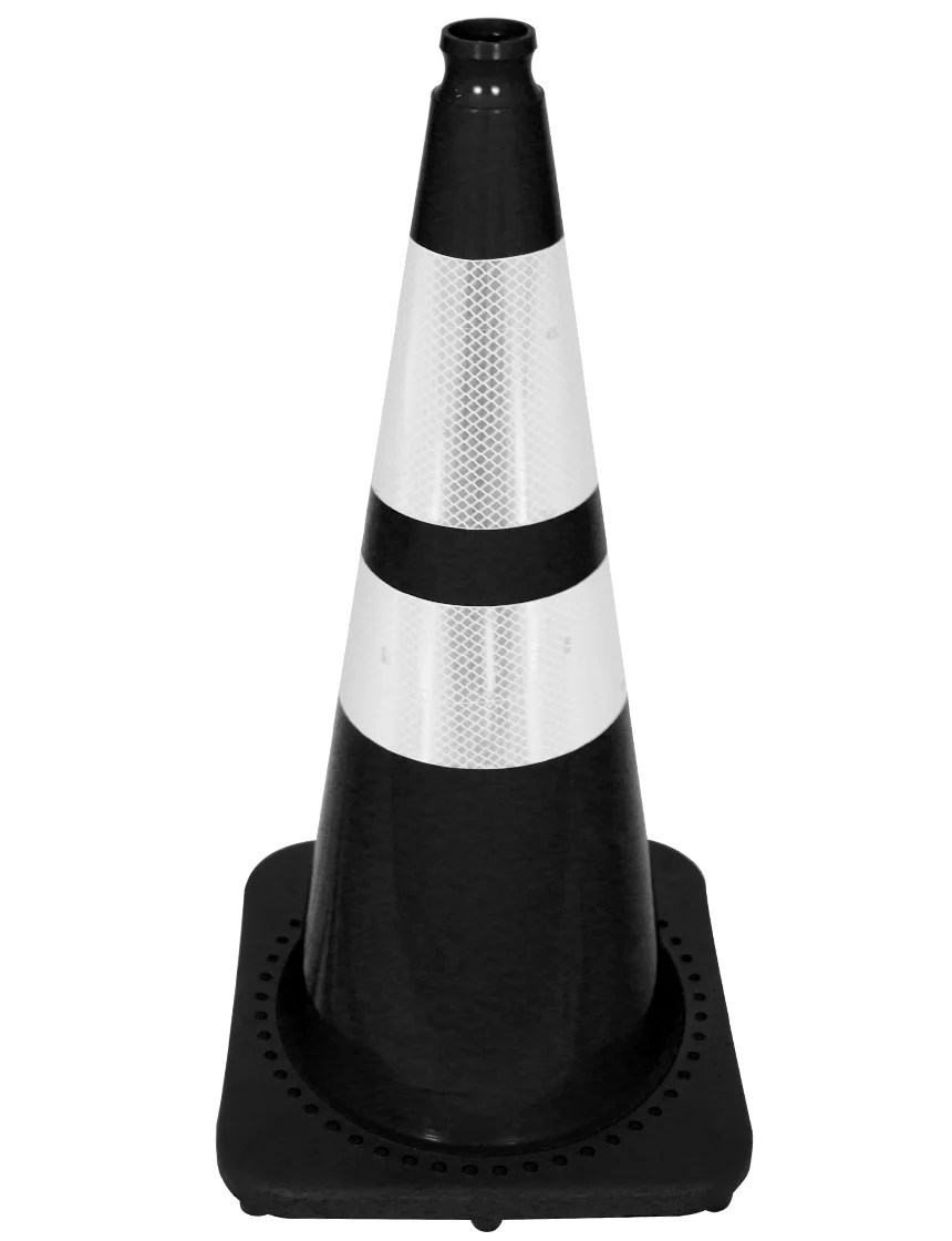 Black 28 inch 7 lbs JBC Cone with 6\" \u0026 4\" Reflective Collars