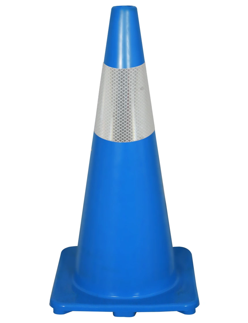 Solid Blue, 28\", 5 lbs, Economy Cone with 6\" Reflective Collar