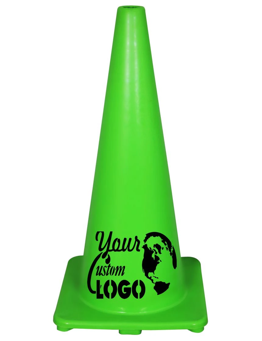 Solid Lime, 28\", 5 lbs, Economy Cone with Full Color Graphic
