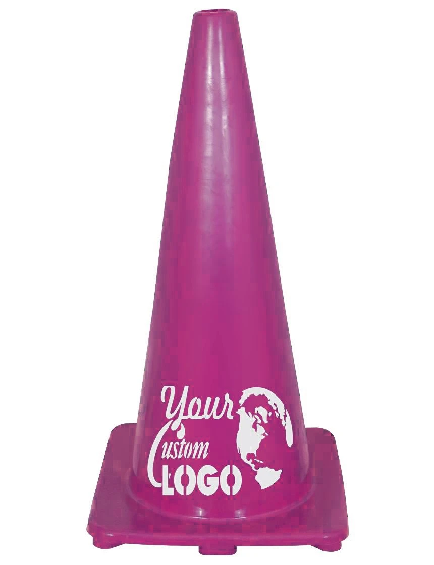 Solid Purple, 28\", 5 lbs, Economy Cone with Full Color Graphic