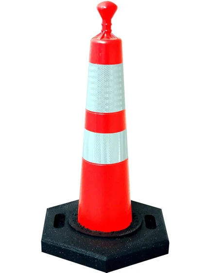 28\" Grabber Cone with 16 Lb. Base \u0026 4\" \u0026 6\" Reflective Collars