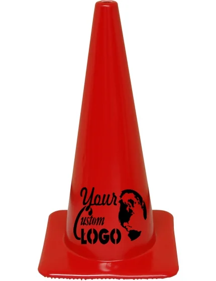 Red 28\" 7 lbs Traffic Cone with Full Color Graphic
