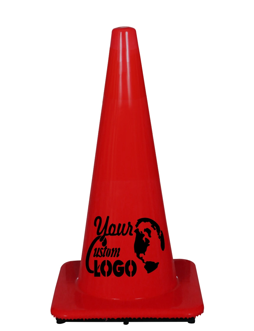 Red 28\" 7 lbsTraffic Cone w/ Single Color Graphic