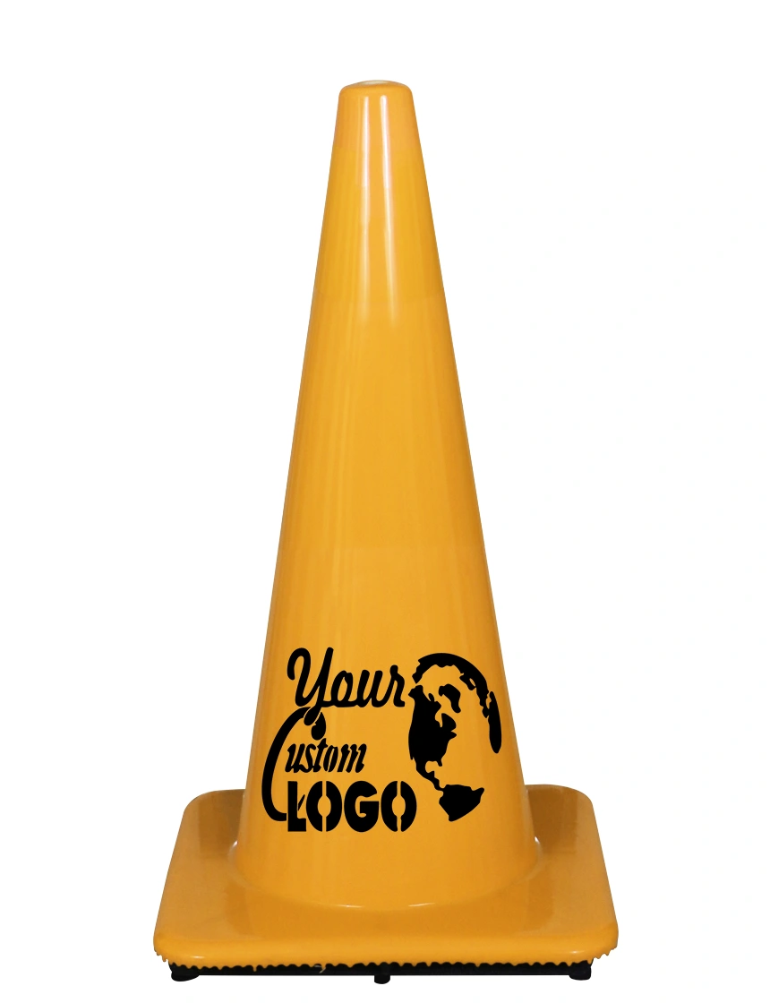 Yellow 28\" 7 lbsTraffic Cone w/ Single Color Graphic