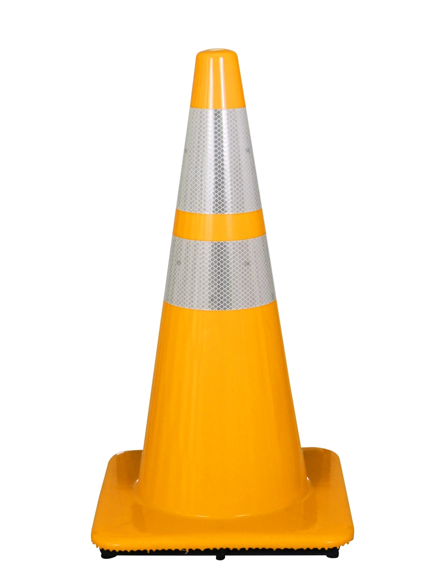 Yellow 28\" Cone w/ 6\" \u0026 4\" Reflective Collars