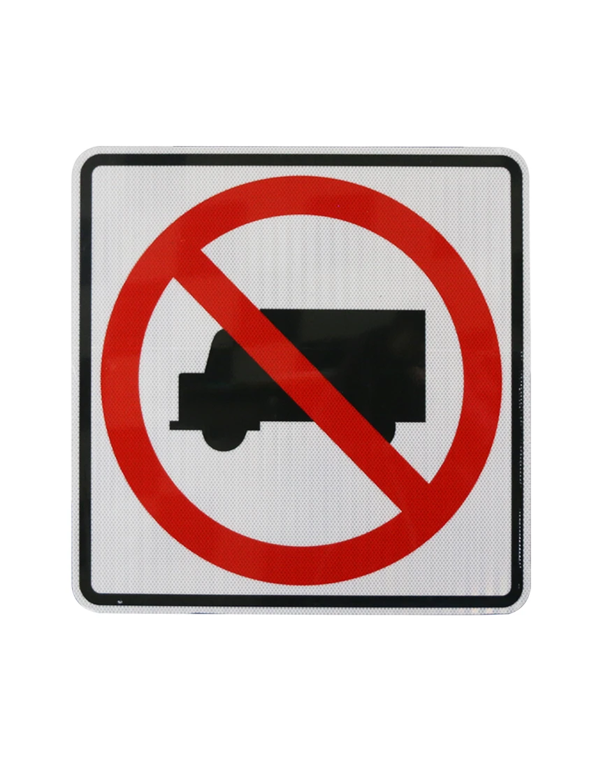 30\" X 30\" NO TRUCK ALLOWED SYMBOL Sign with HI Sheeting, 3 Mil ACM