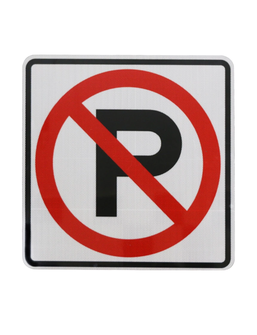 36\" X 36\" NO PARKING SYMBOL Sign with HI Sheeting, 4 Mil ACM