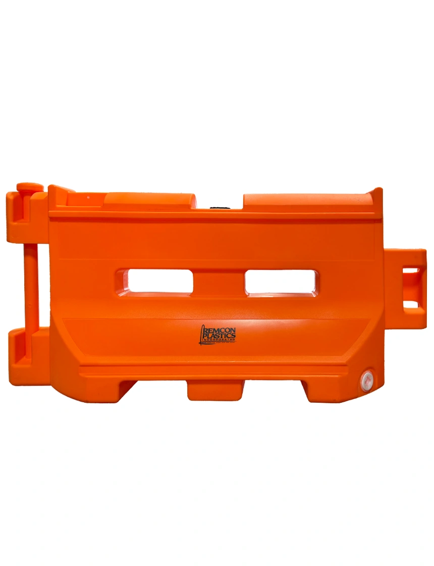 Orange 36\" x 72\" Water Fillable, Interlocking Construction Barrier - Remcon