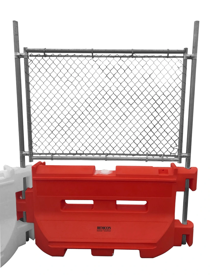 Red 36\" Construction Barricade with Fence Panel