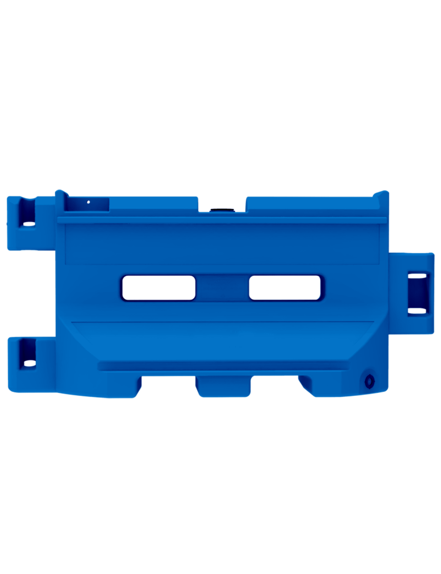 Bright Blue 36\" x 72\" Water Fillable, Interlocking Construction Barrier
